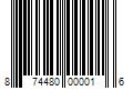 Barcode Image for UPC code 874480000016