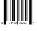 Barcode Image for UPC code 874480002034