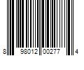 Barcode Image for UPC code 898012002774