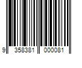 Barcode Image for UPC code 9358381000081