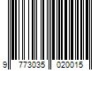 Barcode Image for UPC code 9773035020015